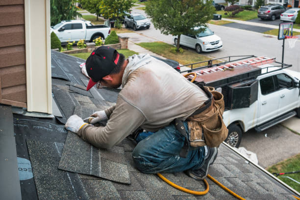 Professional Gutter Repair And Installation technician working in Eaton, OH